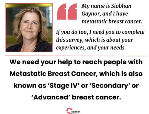 Cancer Trials Ireland are conducting a Metastatic Breast Cancer Survey
